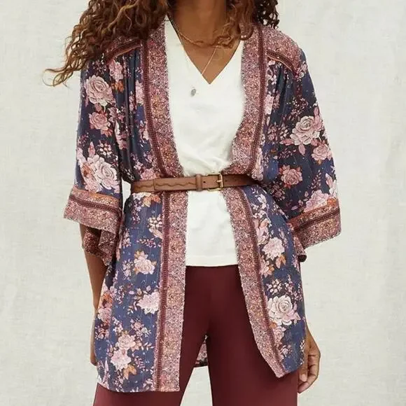 NWT Matilda Jane Olivia Chiffon Floral Kimono XS/S - Picture 9 of 9